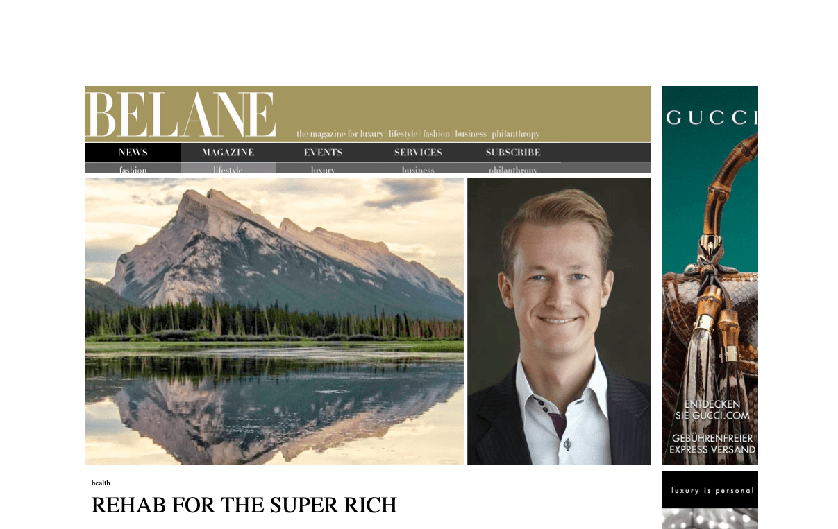 Paracelsus Recovery in Belane magazine