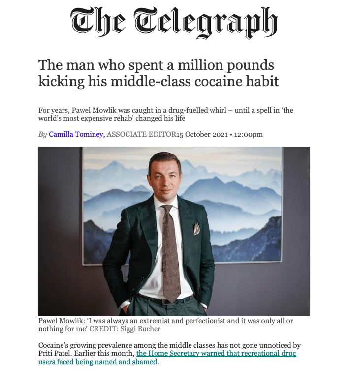 The Telegraph-artikel over herstel van cocaïneverslaving