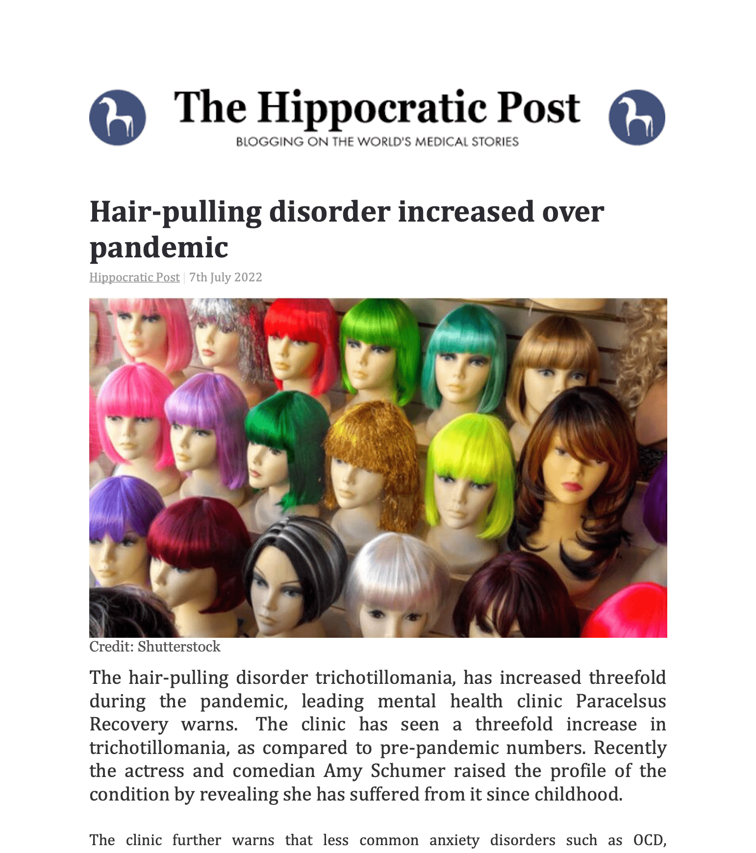 The Hippocratic Post - Trichotillomanie artikel