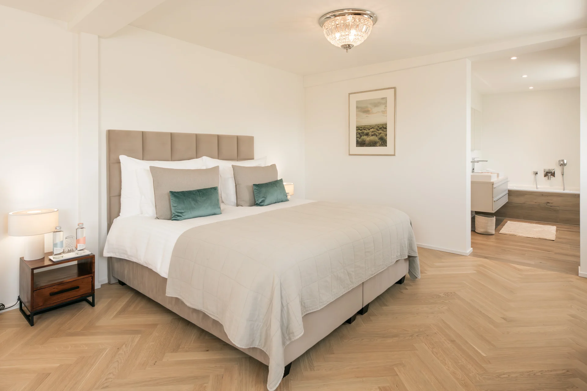 Luxe slaapkamer in penthouse verblijf