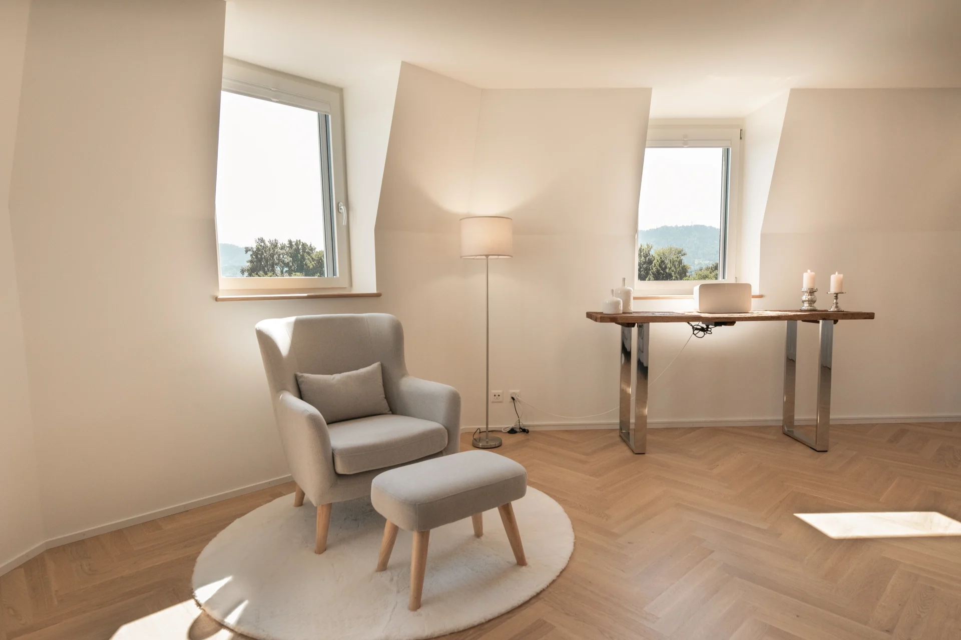 Vredige terugtrektoeruimte in de Serenitas residentie